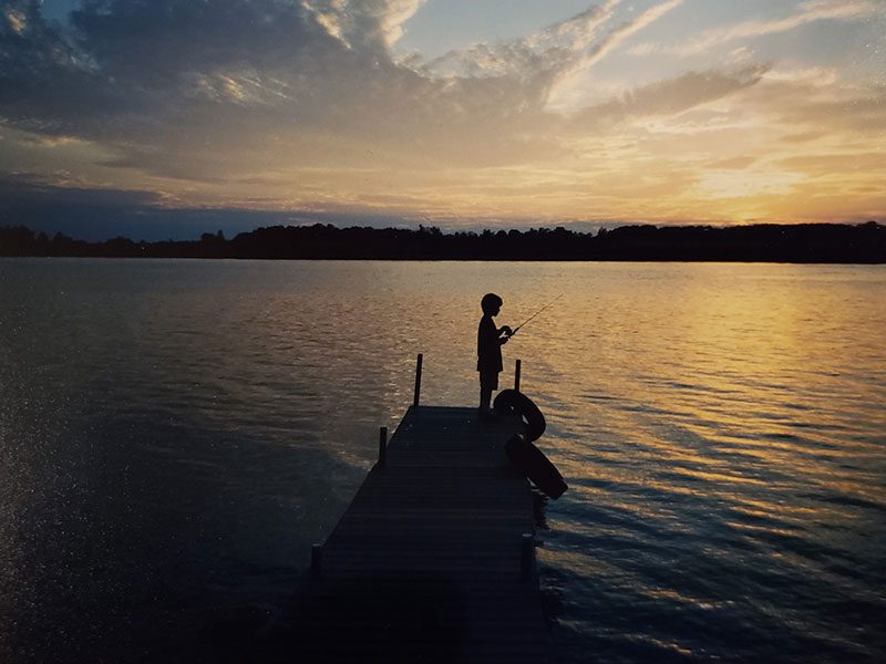 Sam at Sunset 1999 | Lake and Sky: Lake Dalrymple, Ontario